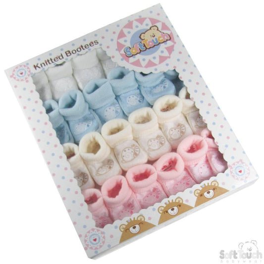 ACRYLIC TURNOVER BABY BOOTEES: S417 - Kidswholesale.co.uk