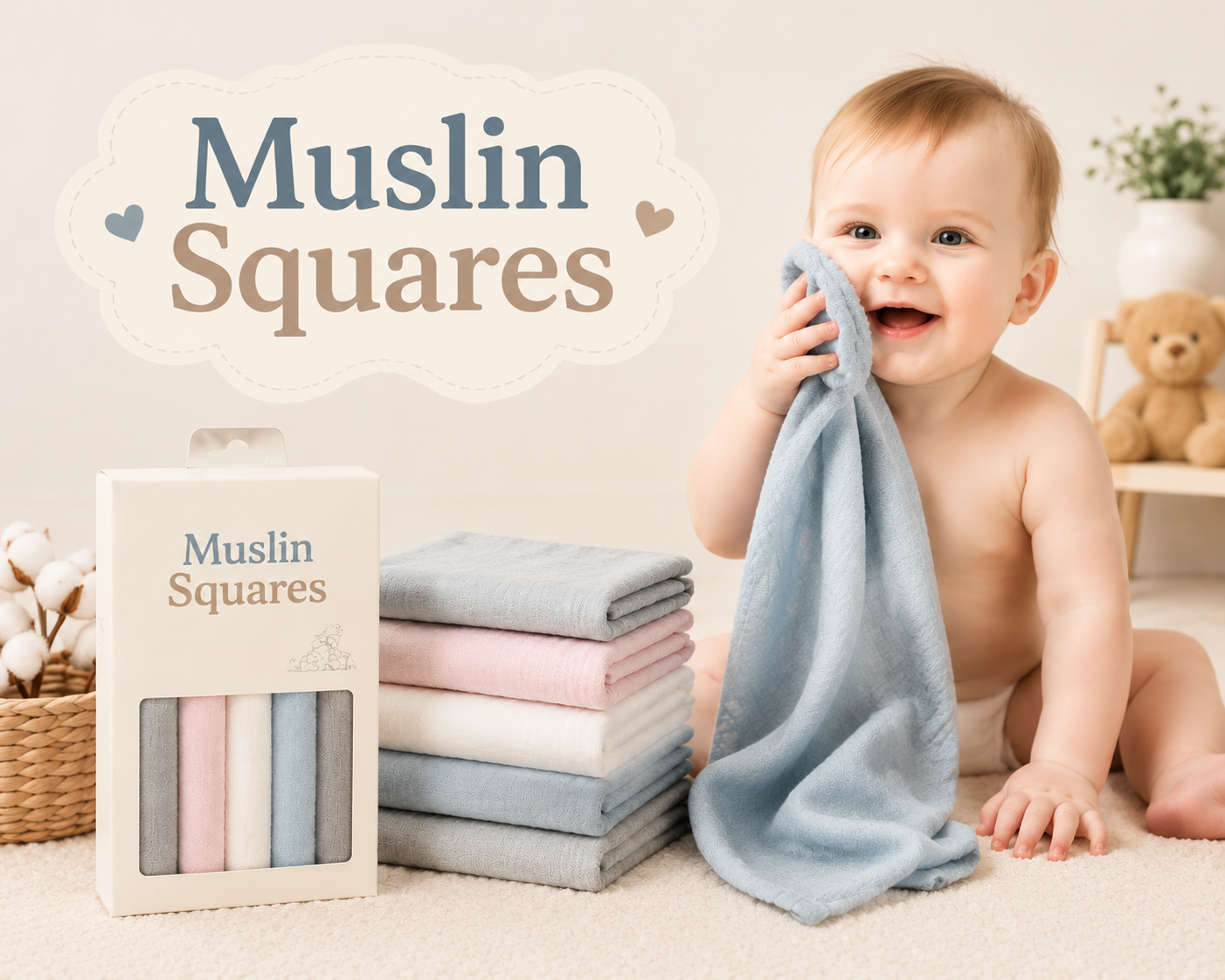 Muslin Squares - Kidswholesale.co.uk