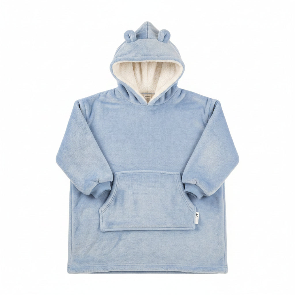 Oversized Plush Hoodie - Dusky Blue (3-6yrs) (PK4) 18C938