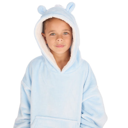 Oversized Plush Hoodie - Sky Blue (3-6yrs) (PK4) 18C999