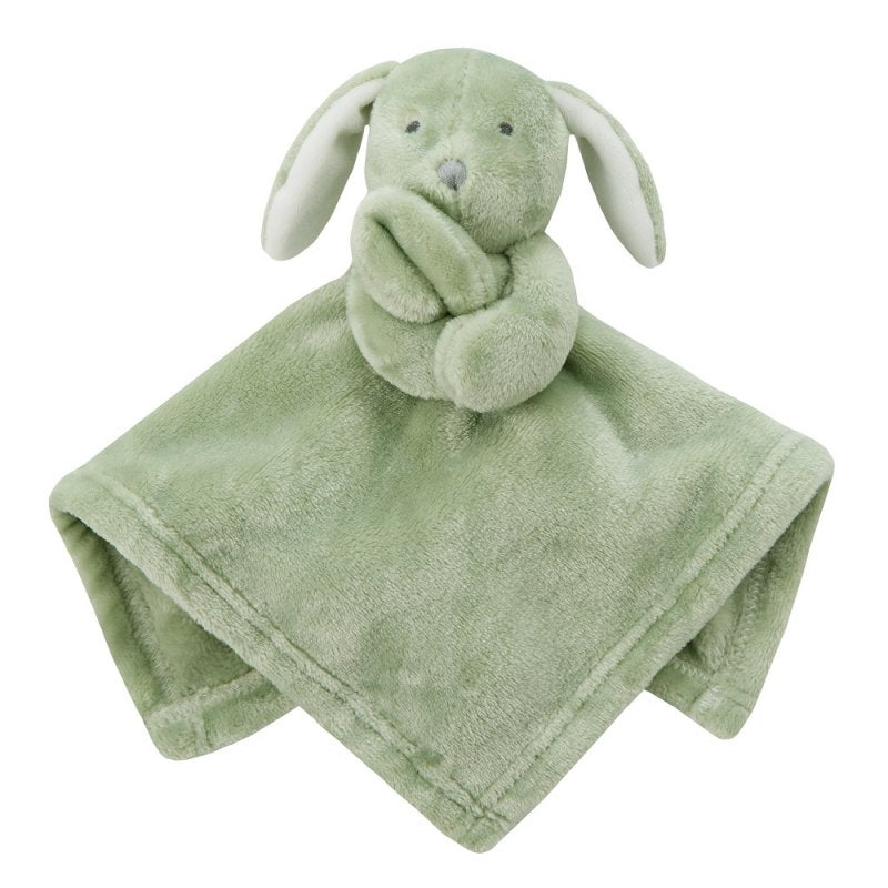 BABY NOVELTY BUNNY COMFORTER-SAGE (PK6) 19C261