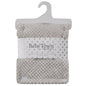 Baby Plush Fleece Waffle Wrap - Grey (75x90cm) (PK6) 19C270