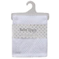 Baby Plush Fleece Waffle Wrap - White (75x90cm) (PK6) 19C271