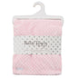 Baby Plush Fleece Waffle Wrap - Pink (75x90cm) (PK6) 19C274