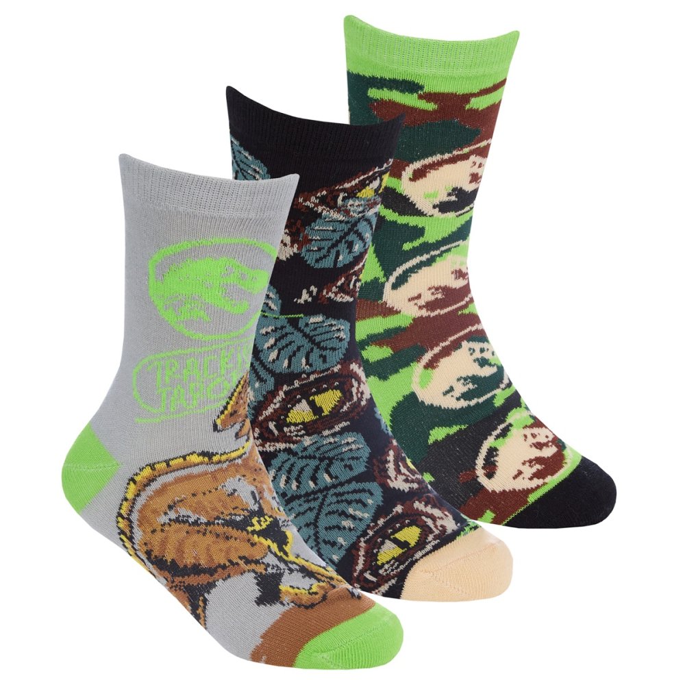 Boys 3pk Socks - Jurassic World (6-3.5) (PK12) 42B838