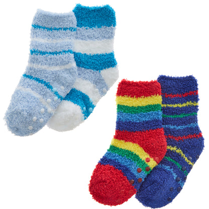 Baby Boys 2Pk Stripe Cosy Socks-(PK12) (0-0 to 3-5.5) 44B1008