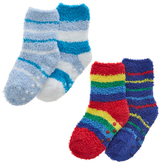 Baby Boys 2Pk Stripe Cosy Socks-(PK12) (0-0 to 3-5.5) 44B1008