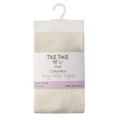 Baby Plain Tights - Cream (0-24m) (PK12) 45B110