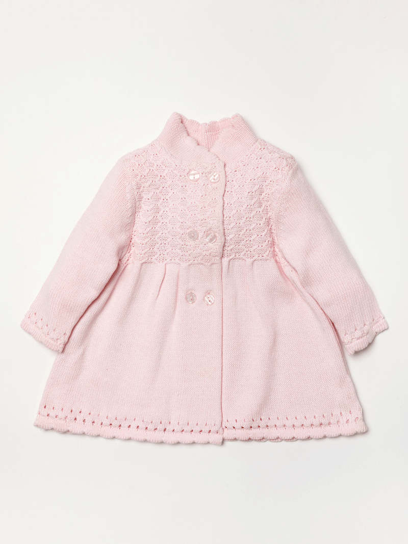 Baby Girls Knitted Coat - Pink (3-24m) (PK4) A24449
