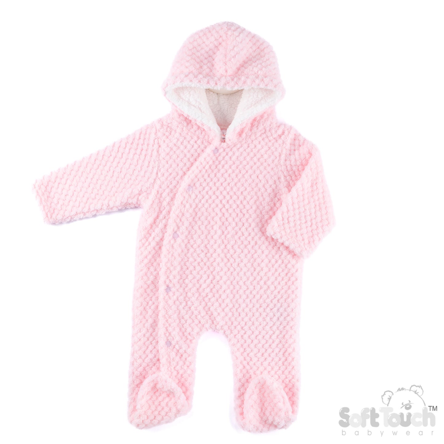 Sherpa Lined Waffle All in One - pink (3-9 Months) (PK4) AL110-P