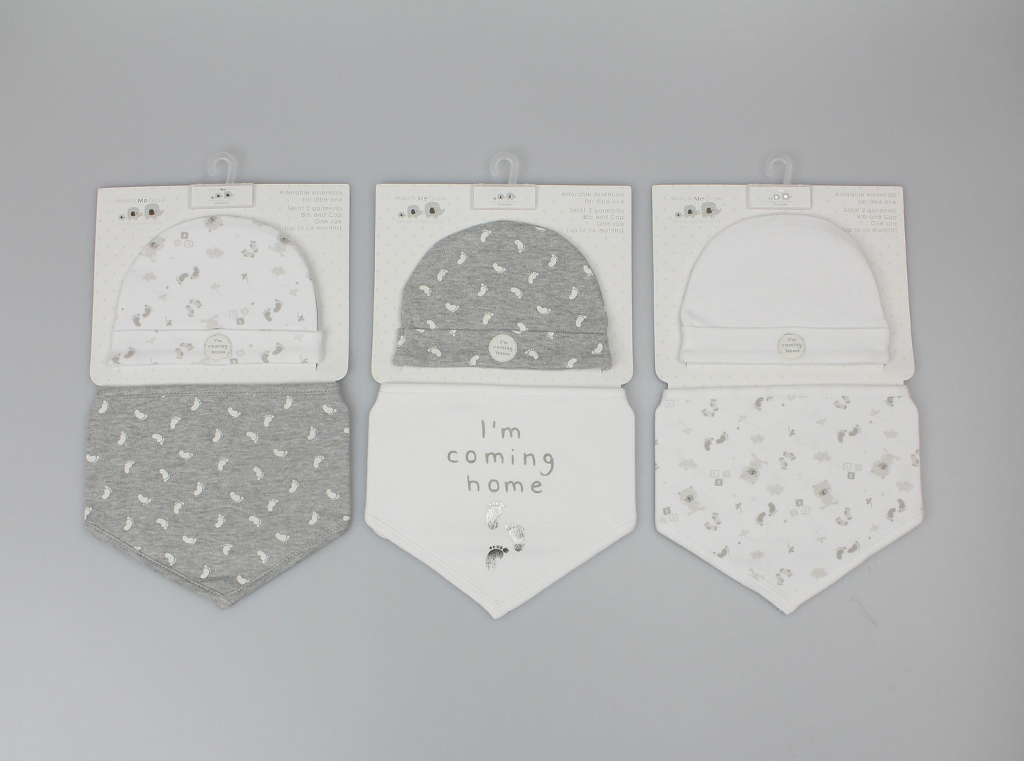 Baby Cotton Bib & Cap Gift Set - I'm Coming Home - (OneSize) (PK6) H13737