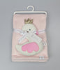 Plush Blanket and Rattle Set - Pink Swan (75x100cm) (PK6) J14038