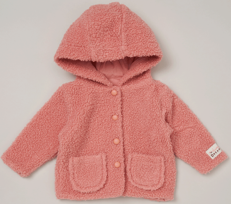 Sherpa Hooded Jacket - Pink (0-18m) (PK4) C05819