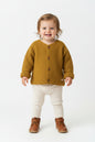 Baby Organic Cotton Knit Cardigan - Mustard (PK6) (0-12m) D07149