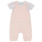 Baby Girls Waffle Fabric Top & Dungaree Outfit (M14266)