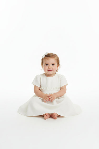 Baby Lined Chiffon Dress - White (1-2yrs) (PK6) J33829