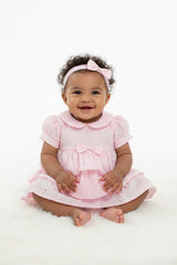 3pc Baby Girls Dress Set - Pink Frill (NB-6m) (PK6) - K14231