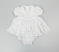 3pc Baby Girls Dress Set - White Frill (NB-6m) (PK6) - K14232