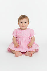3pc Baby Girls Dress Set - Pink Checker (0-9m) (PK6) - K14235