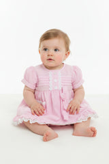 3pc Baby Girls Dress Set - Pink (0-9m) (PK6) - K14237
