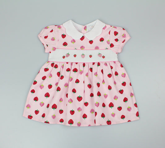 Baby Summer Dress - Pink Strawberries (1-2yrs) (PK6) - K34219