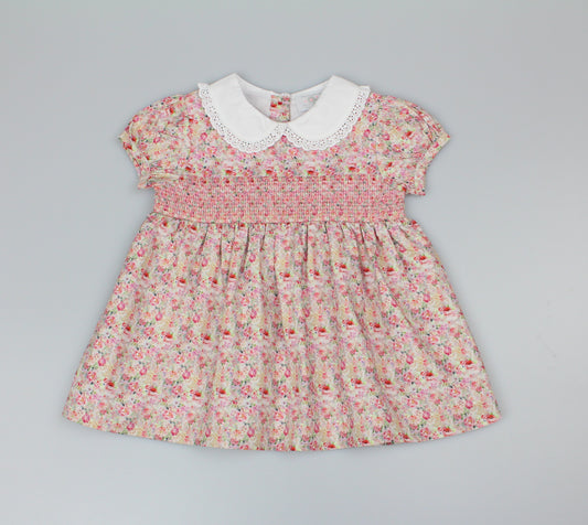 Baby Summer Dress - Smocked Roses  (1-2yrs) (PK6) - K34220