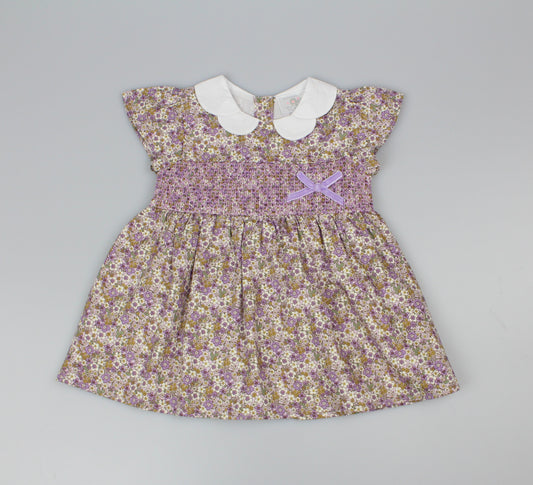 Baby Summer Dress - Lilac Smocked (1-2yrs) (PK6) - K34221
