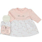 Baby Girls Dress Headband & Bootees Outfit (M14279)