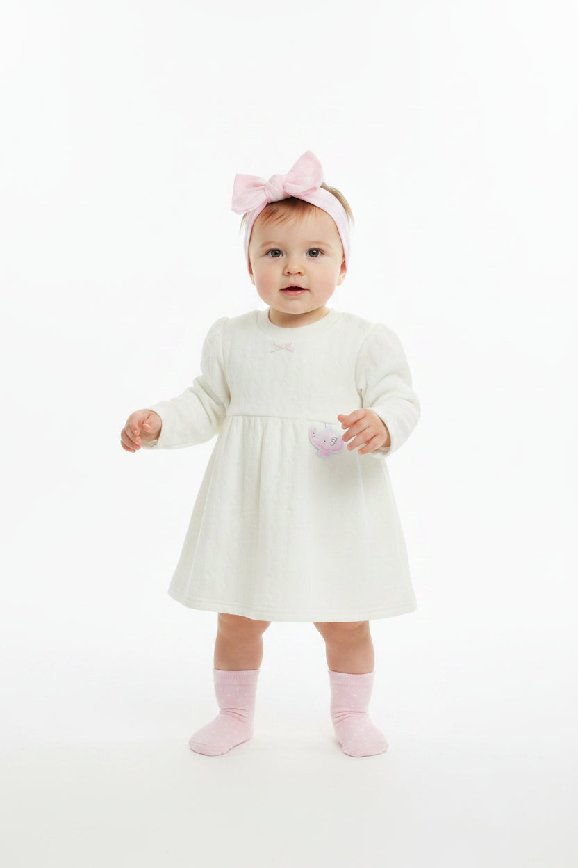 Baby Winter Dress - Off-White (0-9m) (PK6)  M15950