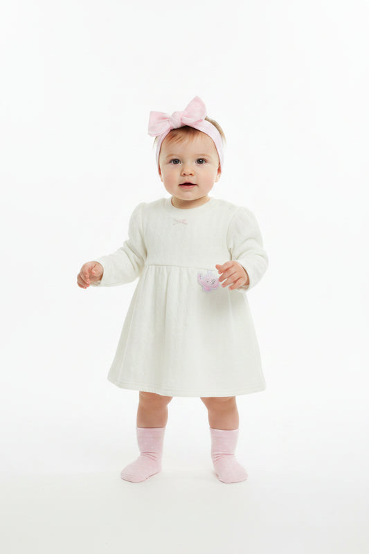 Baby Winter Dress - Off-White (0-9m) (PK6)  M15950