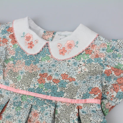 Baby Girls All Over Print Dress, Pant & Headband Set (M34302)