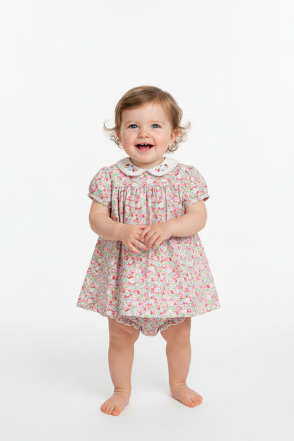 Baby Girls 3pc Dress, Pant & Headband Set - Floral/Pink(1-2yrs) (PK6) - M34312