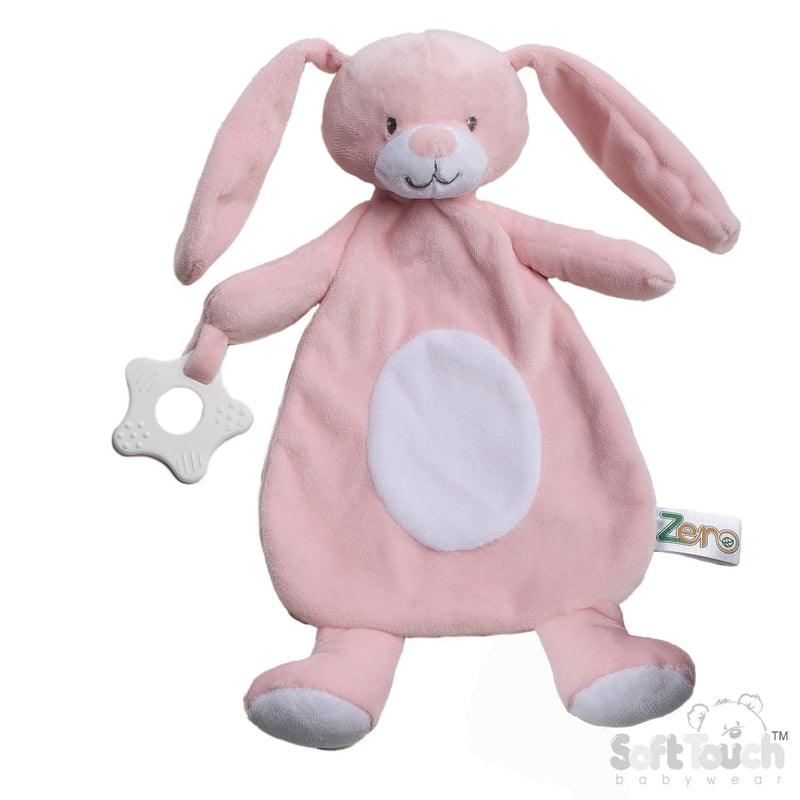 Baby Eco Recycled BunnyTeething Comforter - Pink (PK6) EBC62-P