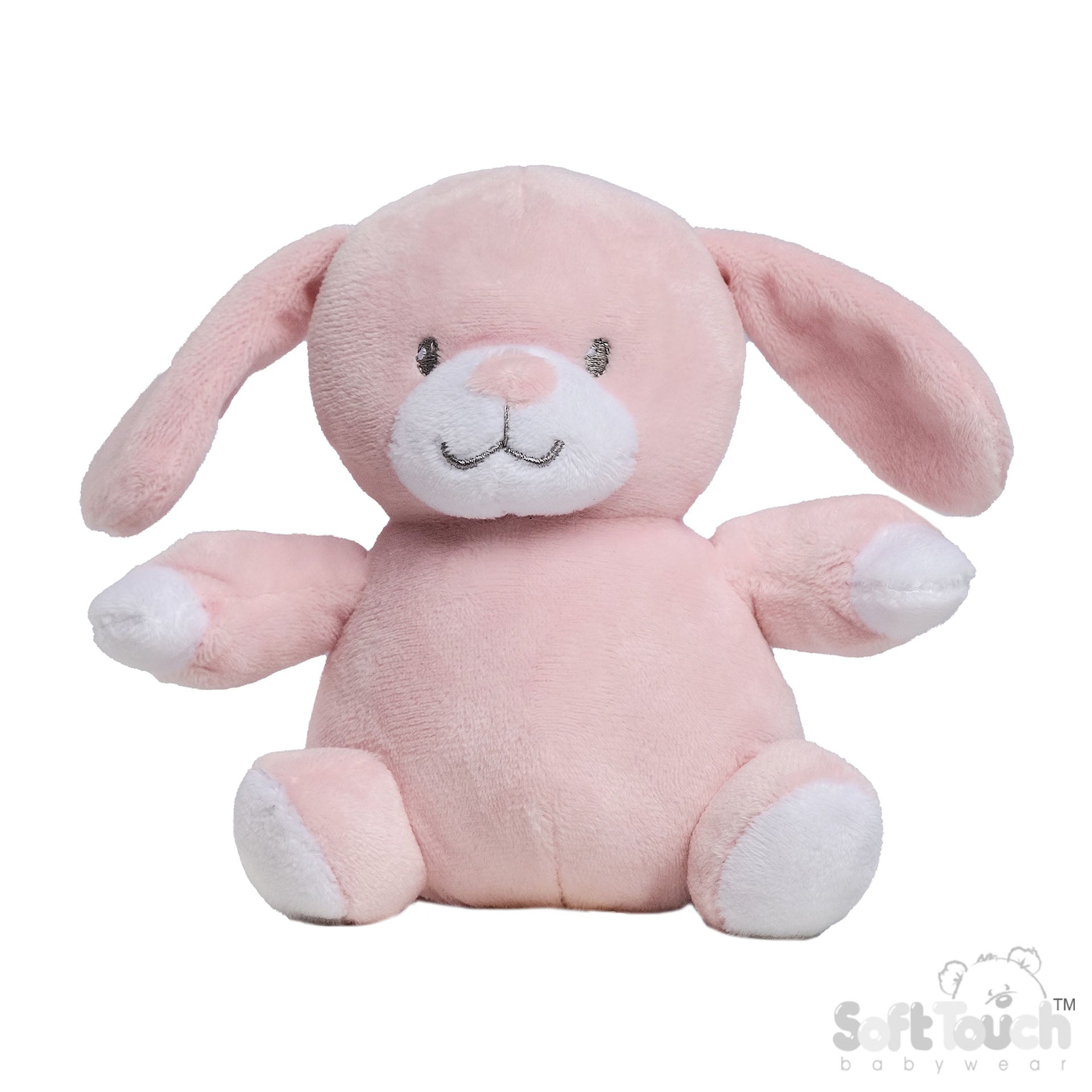 Baby Eco Recycled Bunny Soft Toy - Pink (PK6) EBU62-P – www ...