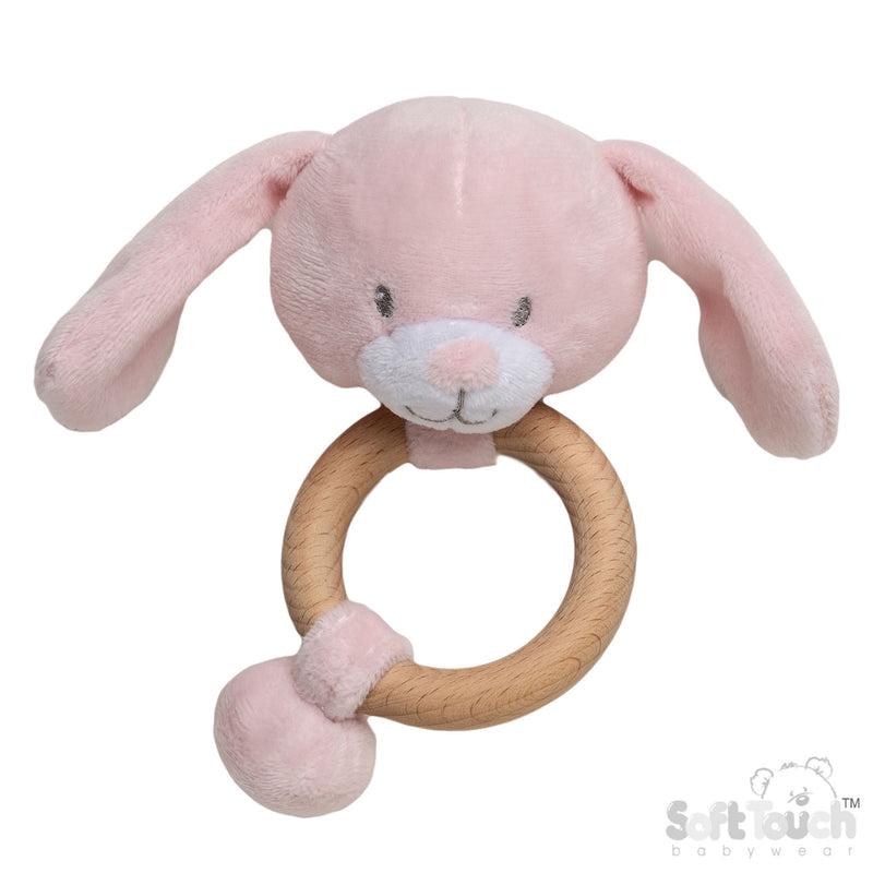 Baby Eco Recycled Bunny Rattle Toy - Pink (PK6) ERT62-P