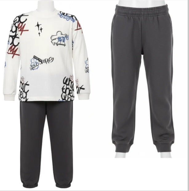 Boys Top & Jogger set - Graffiti (PK5) (4-12yrs) (Ex-Chainstore) GRF16