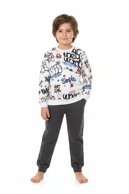 Boys Top & Jogger set - Graffiti (PK5) (4-12yrs) (Ex-Chainstore) GRF16