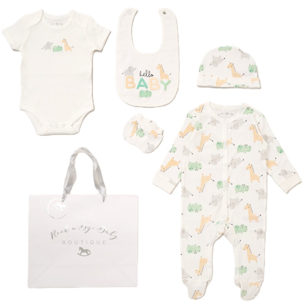 Baby 6pc Mesh Bag Gift Set - Hello Baby (NB-6m) (PK4) F10685