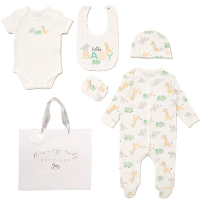 Baby 6pc Mesh Bag Gift Set - Hello Baby (NB-6m) (PK4) F10685