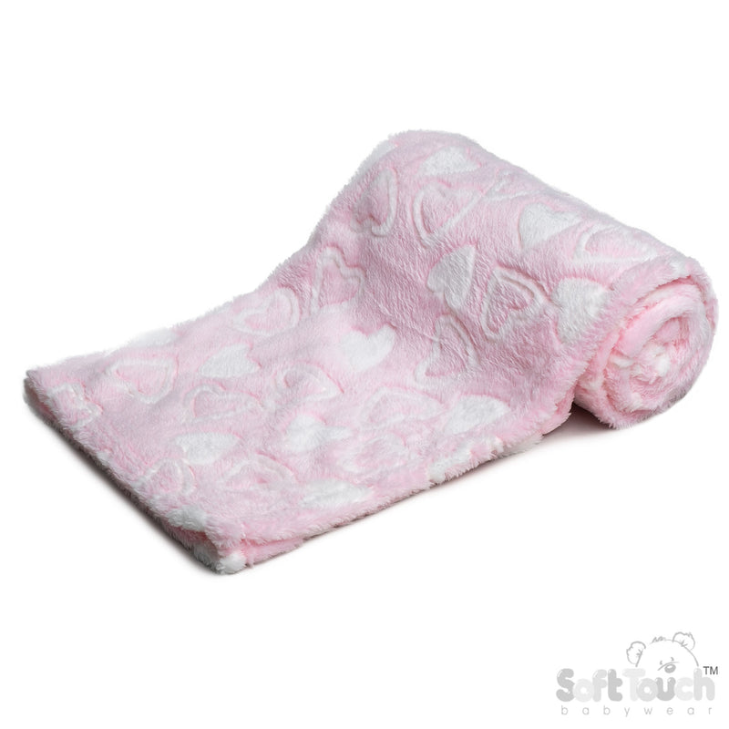 Baby Wrap - Pink/Hearts (75x100cm)(PK6) FBP240p