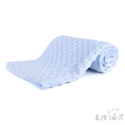 Sky Blue Bubble Wrap W/Mink Fleece Back (PK4) (75x100cm) FBP80-BP-B (New Design-No Satin Trim)