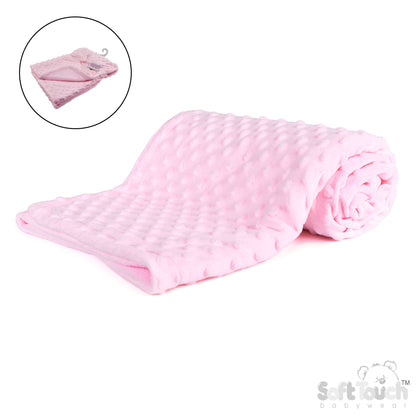 Pink Bubble Wrap W/Mink Fleece Back (PK1) (75x100cm) FBP80P (New Design-No Satin Trim)
