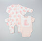 5pc Gift Set in Organza Bag - Pink Elephant (PK6) (0-9m) G13157