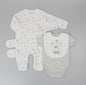 5pc Gift Set in Organza Bag - Grey Ted (PK6) (0-9m) H13628