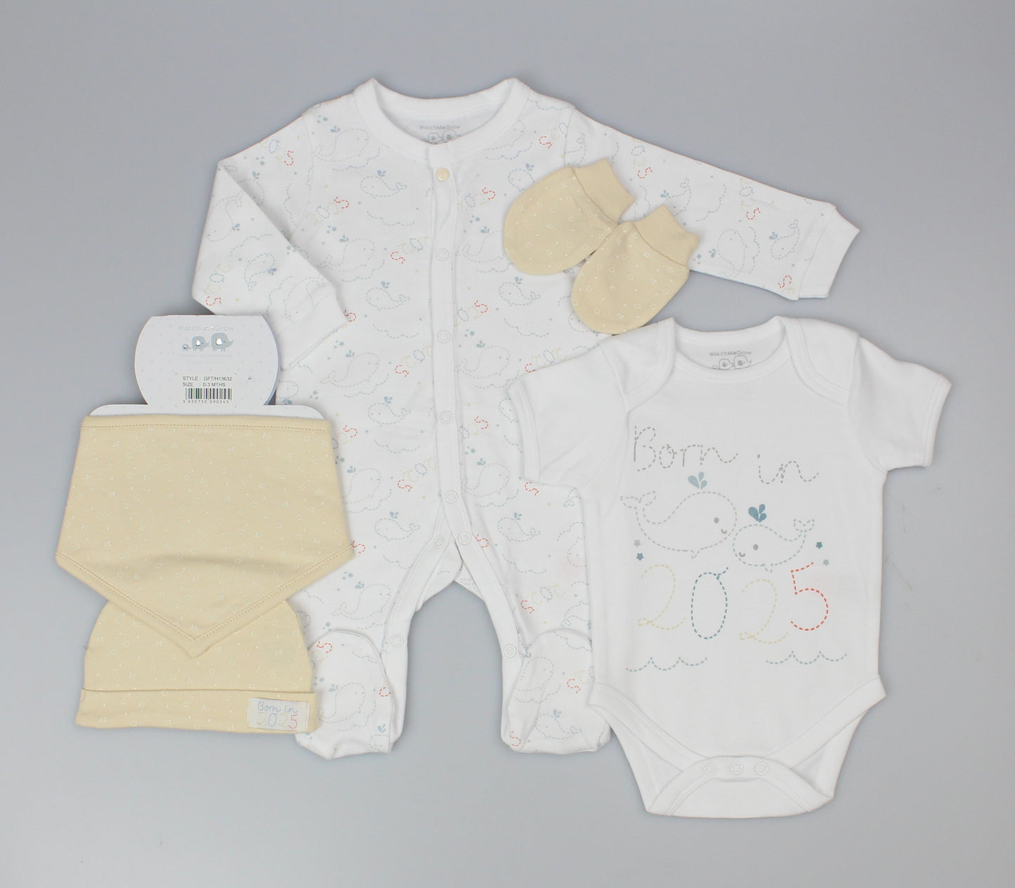 Baby Unisex 5pc Gift Set - "Born in 2025" (NB-3M) (PK6) H13632