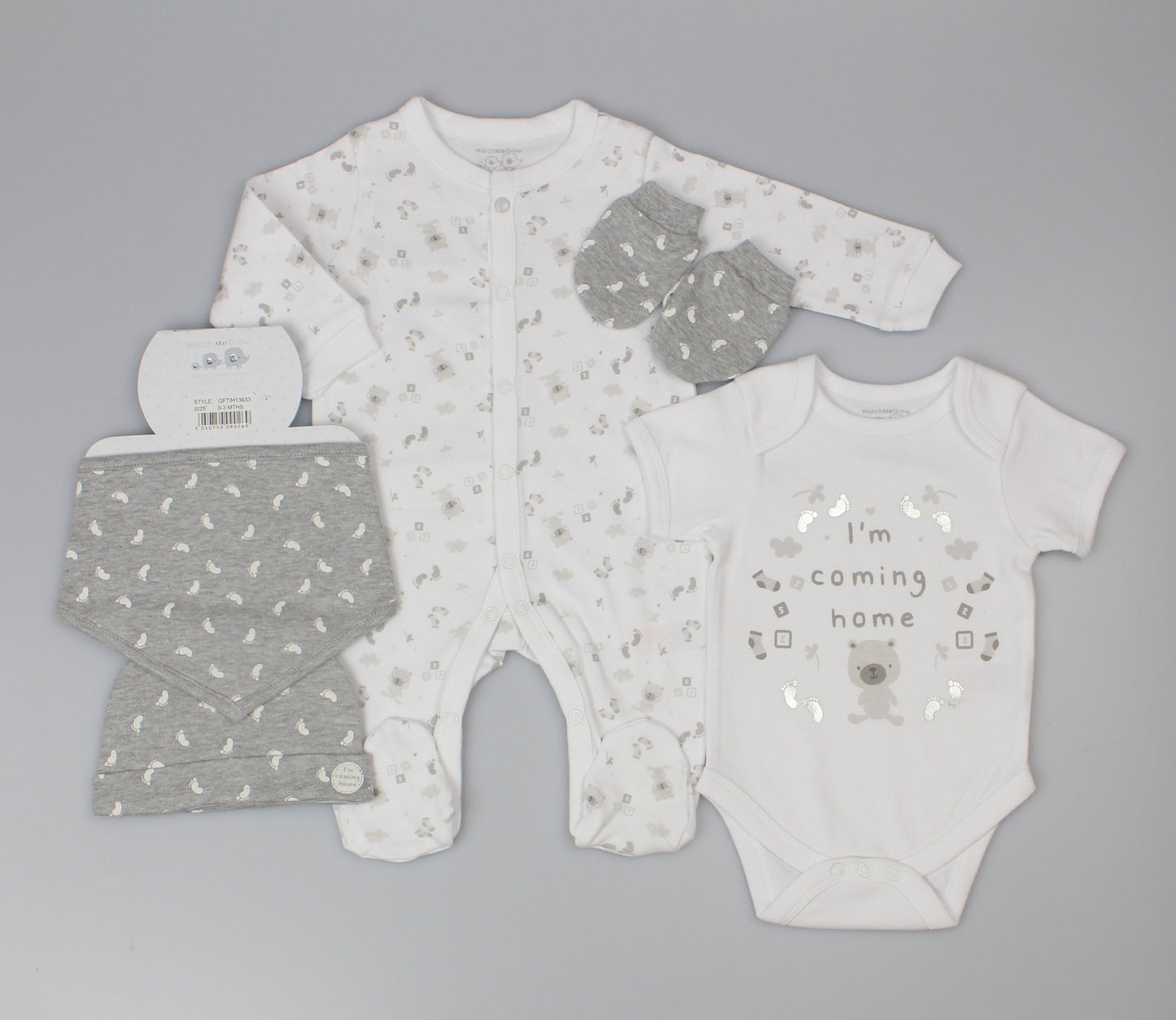 Baby Unisex 5pc Gift Set - "I am coming home" (NB-3m) (PK6) H13633