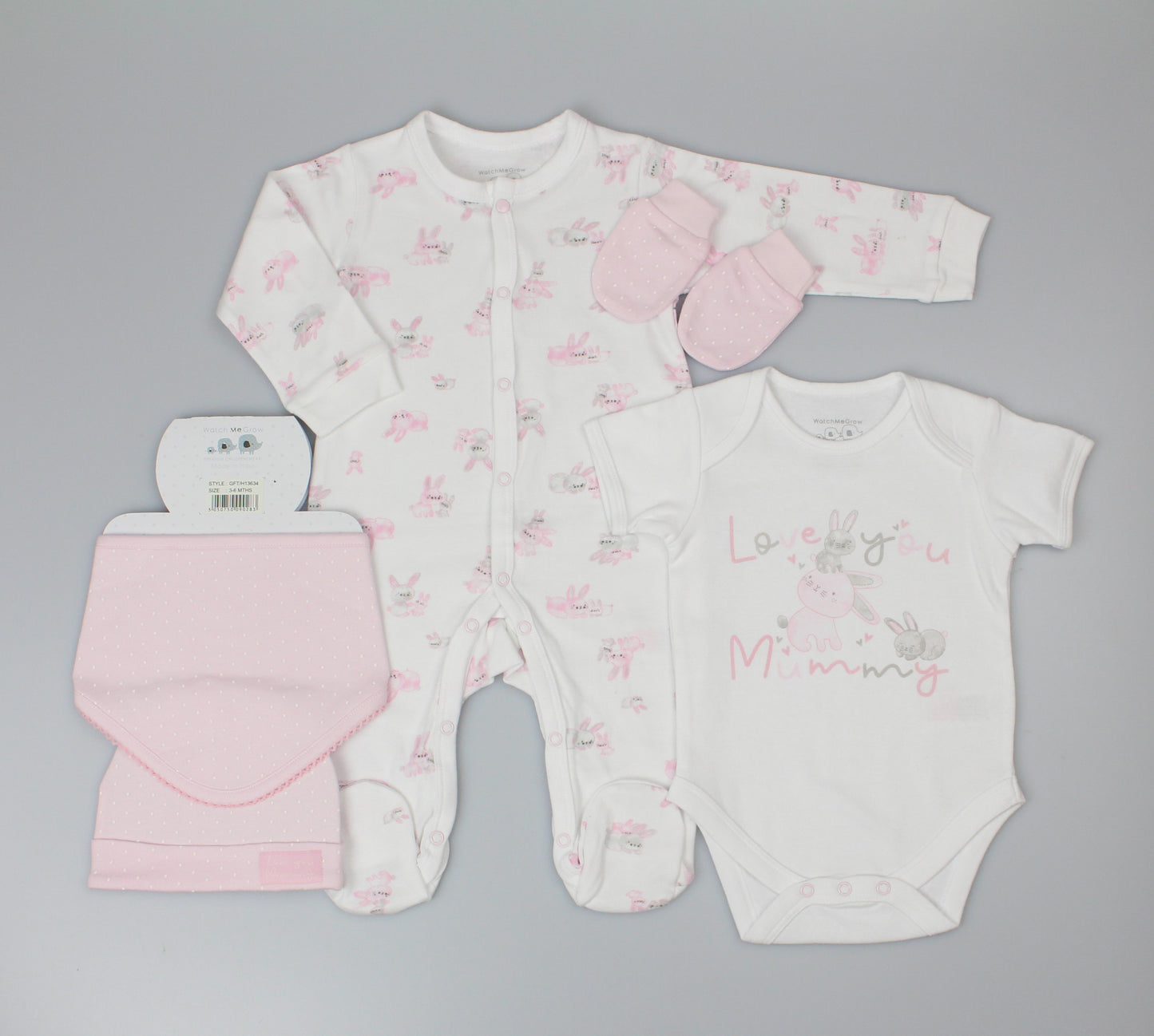 Baby Girls 5pc Gift Set - "Love you mummy" (0-9m) (PK6) H13634