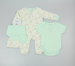 5pc Gift Set - MInt Teddy Faces (0-9m) (PK6) J13912