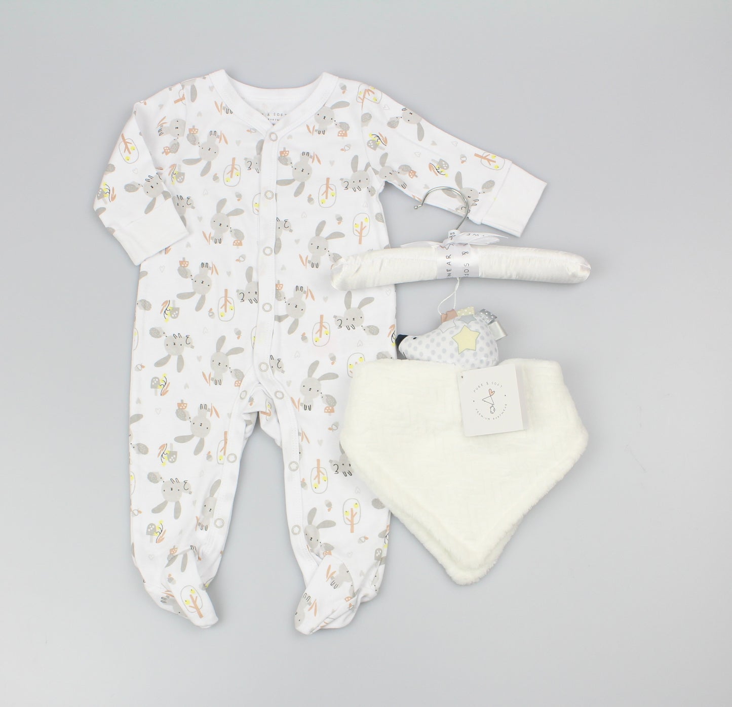 Baby All in One & Comforter set - Grey (0-6m) (PK6)  M15853