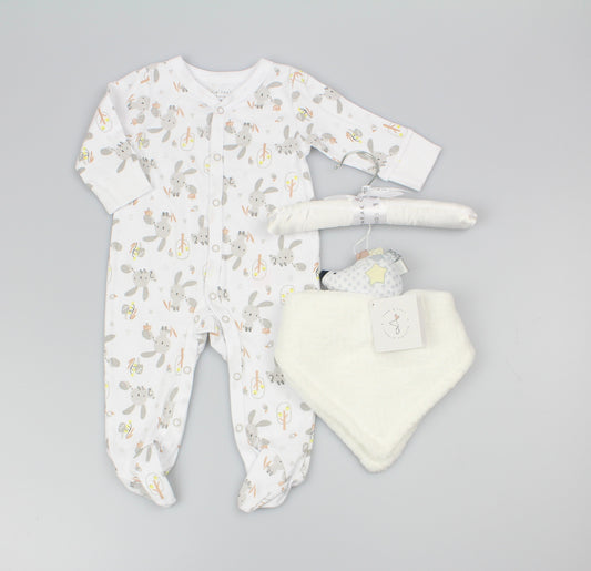 Baby All in One & Comforter set - Grey (0-6m) (PK6)  M15853